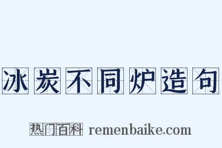 冰炭不同炉造句是什么意思的图片